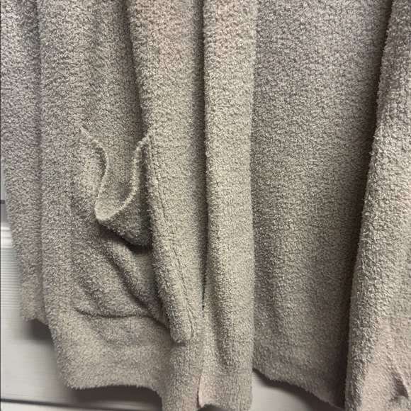 BAREFOOT DREAMS Cozy Chic Lite Cardigan Beige Soft Knit Pockets - Picture 6 of 9